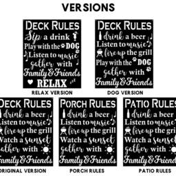 Deck Rules Metal Wall Art Outdoor Sign - Funny, Durable, Quality Home Decor, Personalize - thumbnail 3