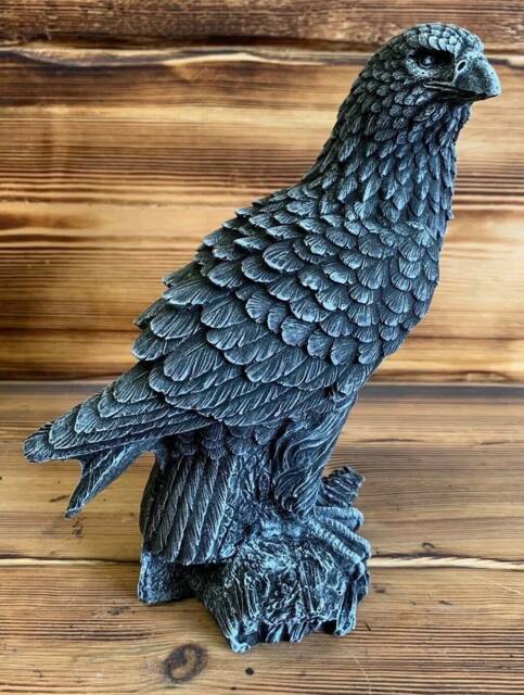 stone Garden Bald Eagle On Log Detailed Ornament - image 1