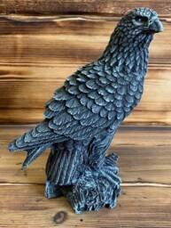 stone Garden Bald Eagle On Log Detailed Ornament - thumbnail 1