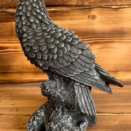 stone Garden Bald Eagle On Log Detailed Ornament - thumbnail 3