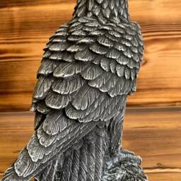 stone Garden Bald Eagle On Log Detailed Ornament - thumbnail 2