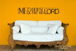 Bible Verse Wall Decal As For Me & My House Vinyl Art - thumbnail 1