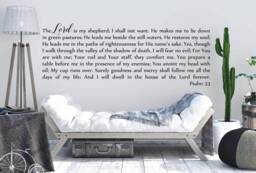 "Vinyl Wall Art Decal - Psalm 23 ""The Lord Is My Shepherd I Shall Not Want..." - thumbnail 1