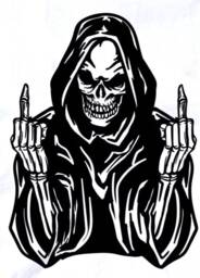 Skull Fingers Car Bonnet Side Sticker Van Vinyl Graphic Decal Sign Wall Art Door Motorhome Campervan Racing Rally Stock