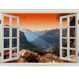 Window Wall Mural - Zion National Park Vinyl Decal Art Sticker - Nature Peel & Stick Vwaq-Nwt5 - thumbnail 2