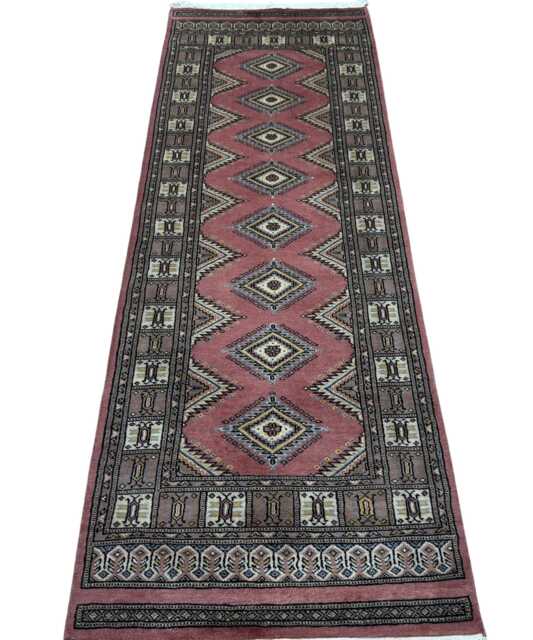 2.6x7 Pink Color Bokhara Rug - Runner Hallway Luxury Bukhara Fine Quality Woolen Afghan - image 1