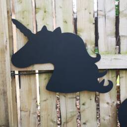Unicorn Chalkboard Sign, Kids Playroom Decor - 59 X 39cm - thumbnail 1