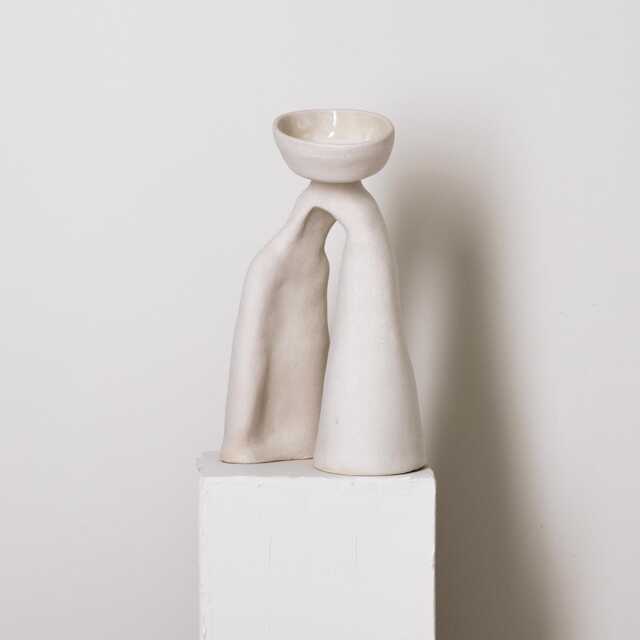 Sculpture Object No.1 - Contemporary Ceramic Piece Curved Decor Organic Shape- Collectible Design Hand Built -One Off - image 1