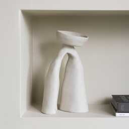 Sculpture Object No.1 - Contemporary Ceramic Piece Curved Decor Organic Shape- Collectible Design Hand Built -One Off - thumbnail 2