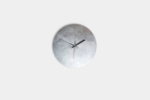 Silver Wall Clock, Full Metal, Handmade, Silent, Multiple Sizes - image 1