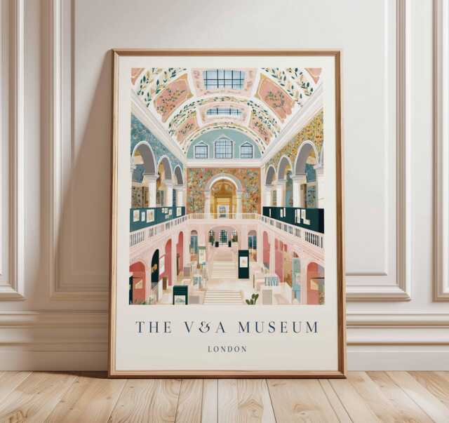 Victoria & Albert Museum Poster London Travel Art Print - image 1
