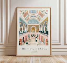 Victoria & Albert Museum Poster London Travel Art Print - thumbnail 1