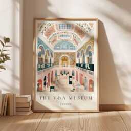 Victoria & Albert Museum Poster London Travel Art Print - thumbnail 2