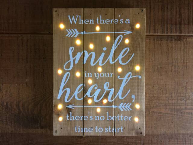 Peter Pan Nursery Decor - Light Up Sign Little Boys Bedroom Nightlight Wood Wall Art Gift - image 1