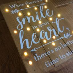 Peter Pan Nursery Decor - Light Up Sign Little Boys Bedroom Nightlight Wood Wall Art Gift - thumbnail 2