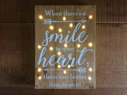 Peter Pan Nursery Decor - Light Up Sign Little Boys Bedroom Nightlight Wood Wall Art Gift - thumbnail 1