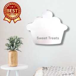 Cupcake Acrylic Mirror Wall Art Personalized Engraving Available