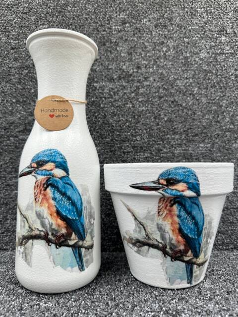 Kingfisher Vase, Kingfisher Plant Pot, Gifts - image 1