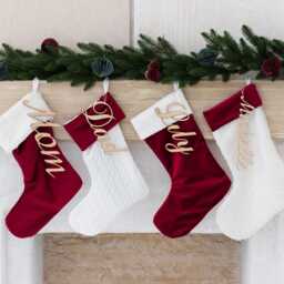 Christmas 2024 Family Stockings With Name, Personalized, Knit Stockings, Knitted Stockings, Holiday - thumbnail 2