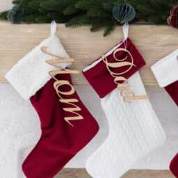 Christmas 2024 Family Stockings With Name, Personalized, Knit Stockings, Knitted Stockings, Holiday - thumbnail 3