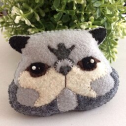 Cat Cushion Persian Savannah Pillow Felt Machine Embroidered Gift For Cat Lover Decorative Throw - thumbnail 2