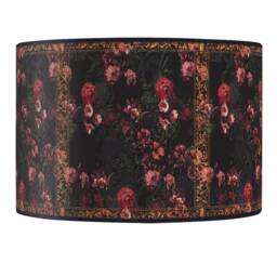 Lampshade Floor Lamp, Retro Vintage Artisanal Flowers - thumbnail 3