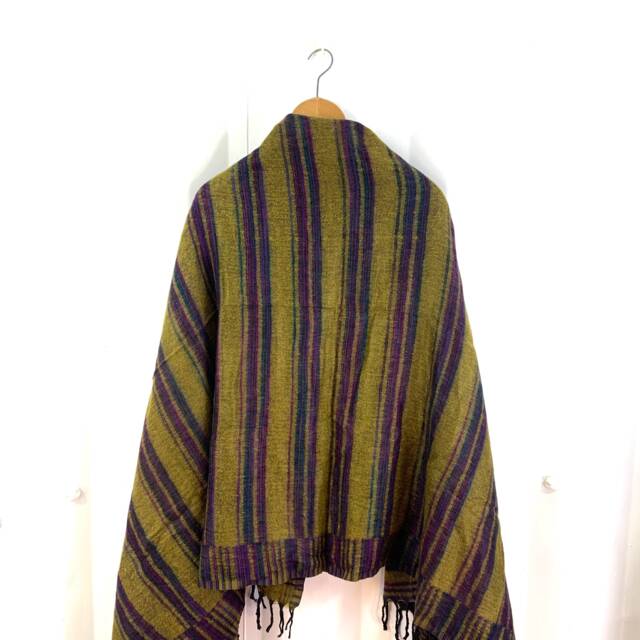 Green Cosy Blanket 4 Parties Festivals & Snuggling. A Lovely Soft Touch, Very Warm, Nice & Lightweight Shawl Scarf Throw - image 1