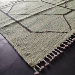 Kilim Rug Modern, Handmade Artisan Afghan Turkish Aztec Sheep Natural Wool 173x121 cm - thumbnail 2