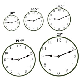 Floral Vine Clock - Tangerine Colored Clock - thumbnail 3
