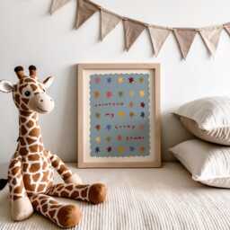 Lucky Stars Print, Nursery Bedroom Art, Illustration Wall Boho Nursery, Kids Room, Play Unframed - thumbnail 2