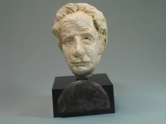 Benton, Bust Of Thomas Hart American Artist in Hydrocal - image 1