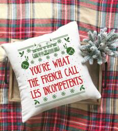 Christmas Pillow, You're What The French Call Les Incompetents, Home Alone, Decoration - 17 - thumbnail 1