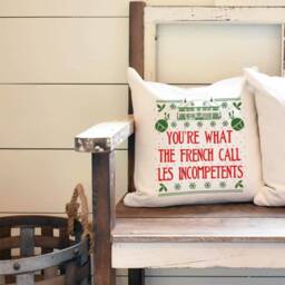Christmas Pillow, You're What The French Call Les Incompetents, Home Alone, Decoration - 17 - thumbnail 2