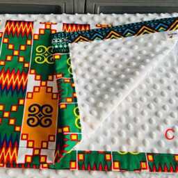 Ankara African Print Baby Blanket - With Padding - thumbnail 3
