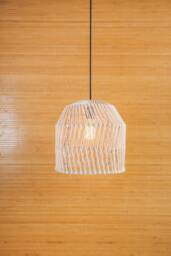 Handmade Cotton Cord Pendant Lamp - Boho Farmhouse Lighting
