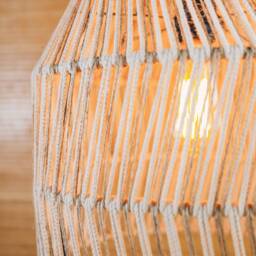 Handmade Cotton Cord Pendant Lamp - Boho Farmhouse Lighting - thumbnail 3
