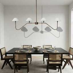 Chandelier Light - Antique Brass 4 - Elegant Modern Ceiling Fixture For Dining Room & Living Space - thumbnail 3