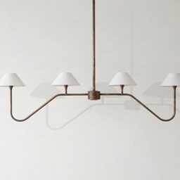 Chandelier Light - Antique Brass 4 - Elegant Modern Ceiling Fixture For Dining Room & Living Space - thumbnail 2