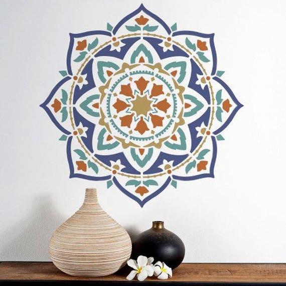 Rangoli Mandala Wall Stencil - Mandala Wall Stencil Large For Painting On Wood Better Than Decals - image 1