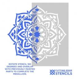 Rangoli Mandala Wall Stencil - Mandala Wall Stencil Large For Painting On Wood Better Than Decals - thumbnail 4