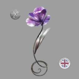 Astroemeria Handmade Flower Sculpture Pink & Purle Anniversary Ornament Romantic Gift Metal Handcrafted Floral Wedding Present - thumbnail 3