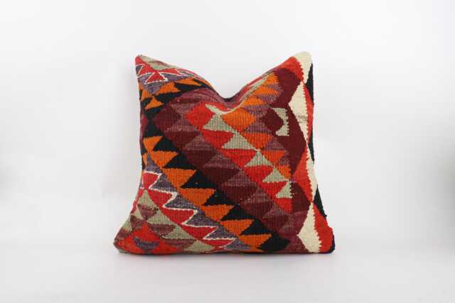 20'' Vintage Turkish Kilim Pillow Cover Bohemian Cushion - image 1