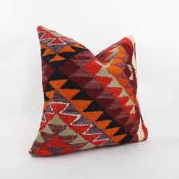 20'' Vintage Turkish Kilim Pillow Cover Bohemian Cushion - thumbnail 3