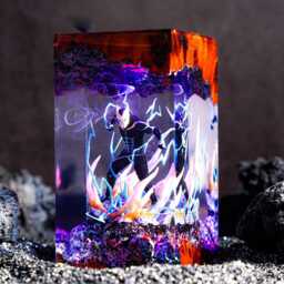 Kaiju-Inspired Resin Lamp - Handmade Led Monster Art Dynamic Figure Light Gift For Anime Fans Gamer Room Decor - thumbnail 4