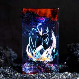Kaiju-Inspired Resin Lamp - Handmade Led Monster Art Dynamic Figure Light Gift For Anime Fans Gamer Room Decor - thumbnail 1
