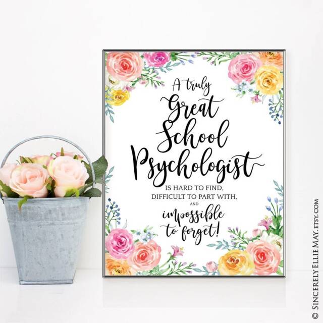 School Psychologist Appreciation Gifts - Psychology Wall Art Printable Great As Thank You Or Goodbye Gift To Your Therapist You Print 40384 - image 1