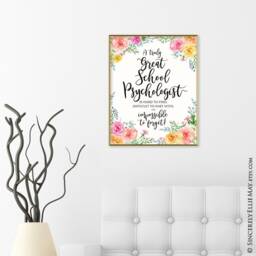 School Psychologist Appreciation Gifts - Psychology Wall Art Printable Great As Thank You Or Goodbye Gift To Your Therapist You Print 40384 - thumbnail 3