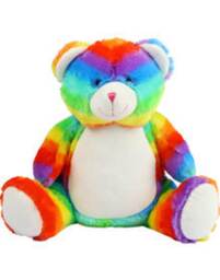 Personalised Rainbow Teddy Bear, Baby, Embroidered Birthday Gift, Boy Or Girl Custom Bear, Christening Teddy, 1st - thumbnail 3