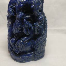 Lapis Lazuli Panchmukhi Ganesha - Handcrafted Five Head Ganesh Statue Spiritual Healing Crystal Prayer Gift - thumbnail 4