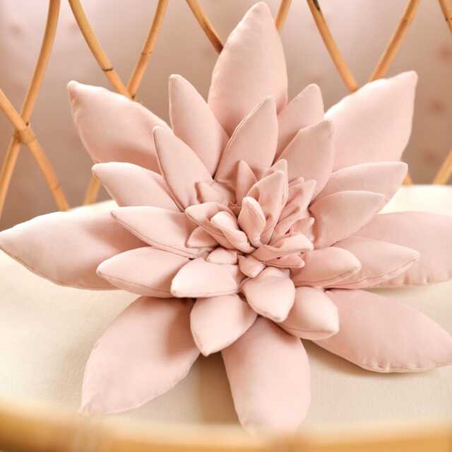 Pastel Pink Succulent Pillow Boho Nursery & Feminine Home Decor - image 1
